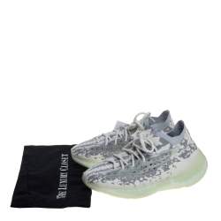 Pre Owned Yeezy x adidas Grey/White Cotton Knit Boost 380 Alien Sneakers Size 42 2/3