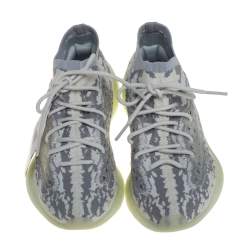Pre Owned Yeezy x adidas Grey/White Cotton Knit Boost 380 Alien Sneakers Size 42 2/3