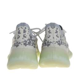 Pre Owned Yeezy x adidas Grey/White Cotton Knit Boost 380 Alien Sneakers Size 42 2/3