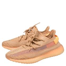 مملوكة مسبقًا Yeezy x adidas Clay Cotton Knit Fabric Boost 350 V2 Sneakers Size 43 1/3