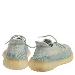 Pre Owned حذاء رياضى ييزى وأديداس  كود وايت بوست 350 فى 2 قطن تريكو أبيض / أزرق مقاس 42.5 