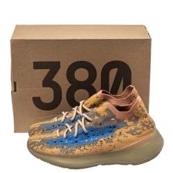 Pre Owned Yeezy x adidas Multicolor Knit Fabric Boost 380 Oat Reflective Sneakers Size 43 1/3