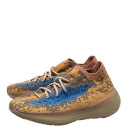 Pre Owned Yeezy x adidas Multicolor Knit Fabric Boost 380 Oat Reflective Sneakers Size 43 1/3