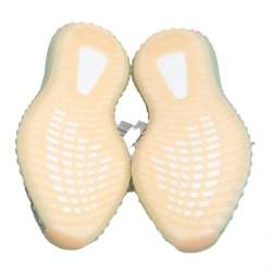 Pre Owned Yeezy x adidas Green Knit Fabric Boost 350 V2 Desert Sage Sneakers Size 42 2/3