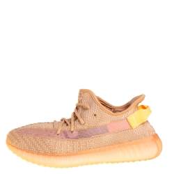 Pre Owned Yeezy x adidas Clay Knit Fabric Boost 350 V2 Sneakers Size 41 1/3