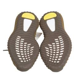 مملوكة مسبقًا Yeezy x adidas Brown Knit Fabric Boost 350 V2 Earth Sneakers Size 38 2/3