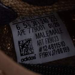 مملوكة مسبقًا Yeezy x adidas Brown Knit Fabric Boost 350 V2 Earth Sneakers Size 38 2/3