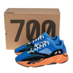 Pre Owned Yeezy x adidas Multicolor Suede And Leather Boost 700 Sneakers Size 43 1/3