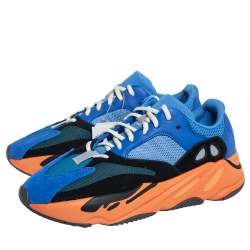 Pre Owned Yeezy x adidas Multicolor Suede And Leather Boost 700 Sneakers Size 43 1/3