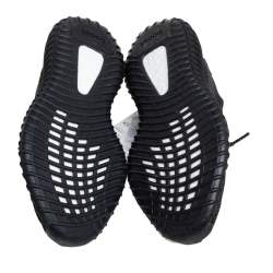 Pre Owned Yeezy x Adidas Black Knit Fabric Boost 350 V2 Low Top Sneakers Size 42 2/3