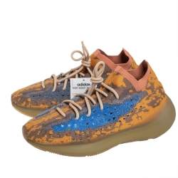 مملوكة مسبقًا Yeezy x adidas Multicolor Knit Fabric Boost 380 Oat Sneakers Size 44