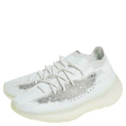 Pre Owned Yeezy x adidas Mint Green Knit Fabric Boost 380 Calcite Glow Sneakers Size 44