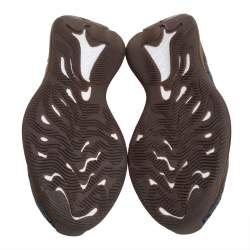 Pre Owned Yeezy x adidas Blue/Grey Knit Fabric Boost 380 Covellite Low Top Sneakers Size 46 2/3