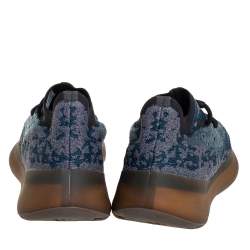 Pre Owned Yeezy x adidas Blue/Grey Knit Fabric Boost 380 Covellite Low Top Sneakers Size 46 2/3