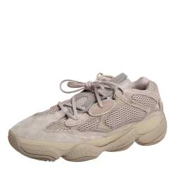 Pre Owned Adidas x Yeezy Beige Mesh And Suede 500 Taupe Light Sneakers Size 44 2/3