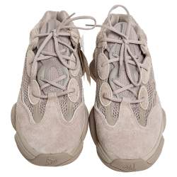 Pre Owned Yeezy x Adidas Beige Mesh And Suede 500 Taupe Light Sneakers Size FR 47 1/3