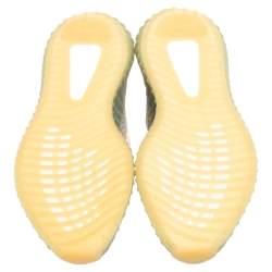 Pre Owned Yeezy x adidas Grey Knit Fabric Boost 350 V2 Desert Sage Sneakers Size 42 2/3