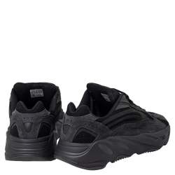 Pre Owned Yeezy x adidas Dark Grey Suede And Canvas Boost 700 Vanta Low Top Sneakers Size 42