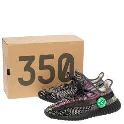 Pre Owned Yeezy x Adidas Multicolor Knit Fabric Boost 350 V2 Yecheil Sneakers Size 45 1/3