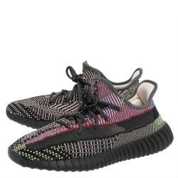 Pre Owned Yeezy x Adidas Multicolor Knit Fabric Boost 350 V2 Yecheil Sneakers Size 45 1/3