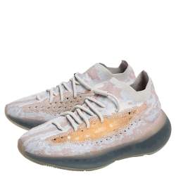 Pre Owned Yeezy x Adidas Multicolor Knit Fabric Boost 380 Pepper Sneakers Size 44