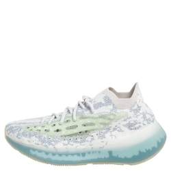 Pre Owned Yeezy x Adidas Multicolor Knit Fabric Boost 380 Alien Blue Sneakers Size 44