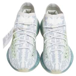 Pre Owned Yeezy x Adidas Multicolor Knit Fabric Boost 380 Alien Blue Sneakers Size 44