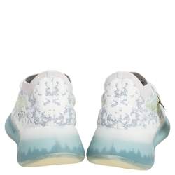 Pre Owned Yeezy x Adidas Multicolor Knit Fabric Boost 380 Alien Blue Sneakers Size 44