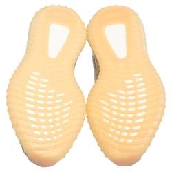 Pre Owned حذاء رياضي اديداس X ييزي بوست 350 V2 لوندمارك قماش تريكو رصاصي/كريمي مقاس 44