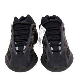 Pre Owned Yeezy x Adidas Black Knit Fabric 700 V3 Clay Brown Size 40 2/3