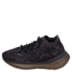 Pre Owned Yeezy x Adidas Multicolor Knit Fabric Boost 380 Onyx Sneakers Size 40 2/3