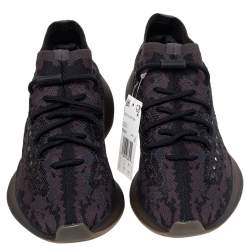 Pre Owned Yeezy x Adidas Multicolor Knit Fabric Boost 380 Onyx Sneakers Size 40 2/3