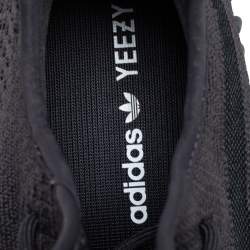Pre Owned Yeezy x Adidas Dark Grey Knit Fabric Boost 350 V2 Cinder Sneakers Size 44 2/3