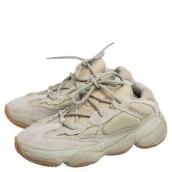 مملوكة مسبقًا حذاء رياضي ييزي x أديداس ييزي 500 ستون سويدي ونيوبرين أخضر مقاس 40