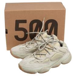 مملوكة مسبقًا حذاء رياضي ييزي x أديداس ييزي 500 ستون سويدي ونيوبرين أخضر مقاس 40