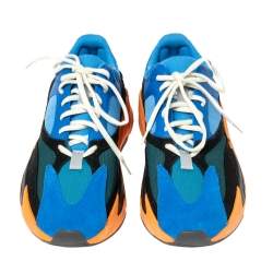 Pre Owned Yeezy x Adidas Multicolor Mesh and Suede Boost 700 Wave Runner Sneakers Size 43 1/3