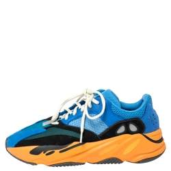 Pre Owned Yeezy x Adidas Multicolor Mesh and Suede Boost 700 Wave Runner Sneakers Size 43 1/3