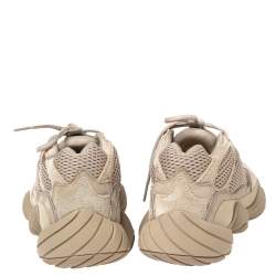Pre Owned Yeezy x Adidas Beige Mesh And Suede 500 Taupe Light Sneakers Size 42 2/3