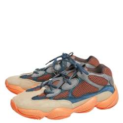 Pre Owned Yeezy x Adidas Multicolor Mesh and Suede 500 Enflame Sneakers Size 44