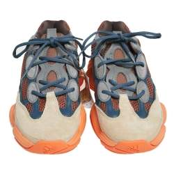 Pre Owned Yeezy x Adidas Multicolor Mesh and Suede 500 Enflame Sneakers Size 44