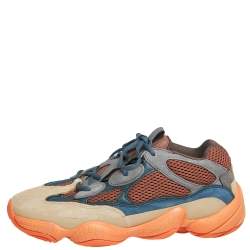 Pre Owned Yeezy x Adidas Multicolor Mesh and Suede 500 Enflame Sneakers Size 44