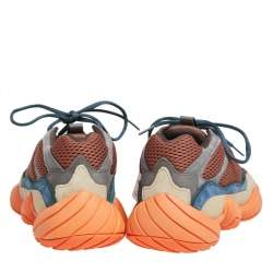 Pre Owned Yeezy x Adidas Multicolor Mesh and Suede 500 Enflame Sneakers Size 44