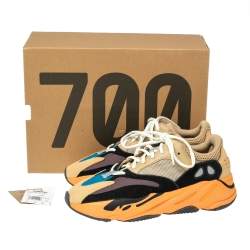 Pre Owned حذاء رياضي اديداس X ييزي 700  بوست إنفلام أمبير شبك وسويدي متعدد الألوان مقاس 42 