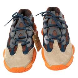 مملوكة مسبقًا حذاء رياضي اديداس X ييزي 500  بوست إنفلام شبك وسويدي متعدد الألوان مقاس 45 1/3 