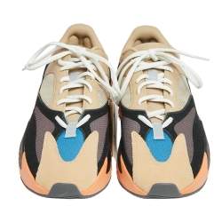Pre Owned Yeezy x Adidas Multicolor Mesh And Suede Boost 700 Enflame Amber Sneakers Size 43 1/3