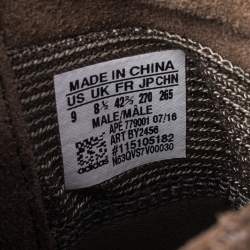 Pre Owned Adidas Yeezy Boost 750 Light Brown Suede Gum High Top Sneakers Size 42.5