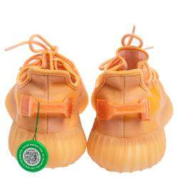 Pre Owned Yeezy x Adidas Orange Mesh 350 V2 Mono Clay Sneakers Size 43 1/3