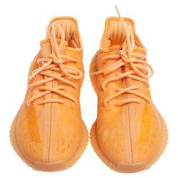 Pre Owned Yeezy x Adidas Orange Mesh 350 V2 Mono Clay Sneakers Size 43 1/3