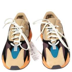 Pre Owned حذاء رياضي اديداس X ييزي 700 بوست إنفلام أمبير شبك وسويدي متعدد الألوان مقاس 40 2/3 