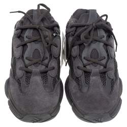 Pre Owned Yeezy x Adidas Grey Leather, Suede, And Mesh Yeezy 500 Utility Low Top Sneakers Size 46